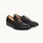Croc-Embossed Loafers